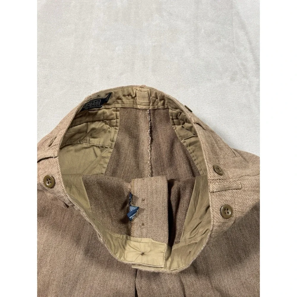 Vintage Polo Ralph Lauren Cargo Pants Military Paratrooper Mens 34x33 Button Fy
